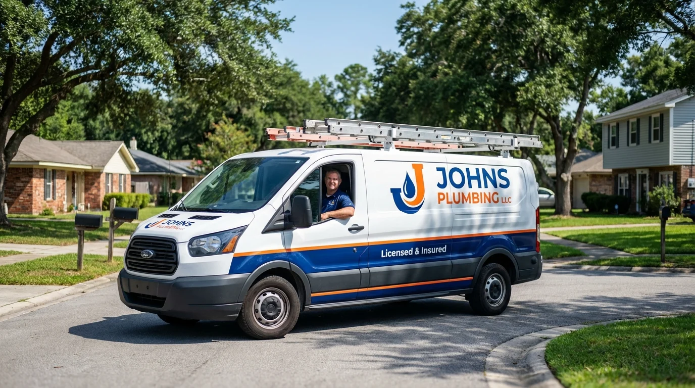 Johns Plumbing LLC service van in Red Boiling Springs, TN