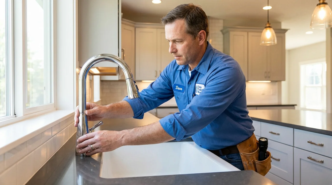 Kitchen faucet installation by Johns Plumbing LLC in Red Boiling Springs